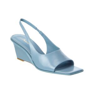 3.1 Phillip Lim Laura Leather Slingback Wedge Sandal, Blue
